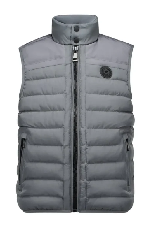 Airforce doorgestikte bodywarmer pewter