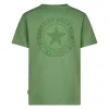 Airforce wording backprint T-shirt olivine