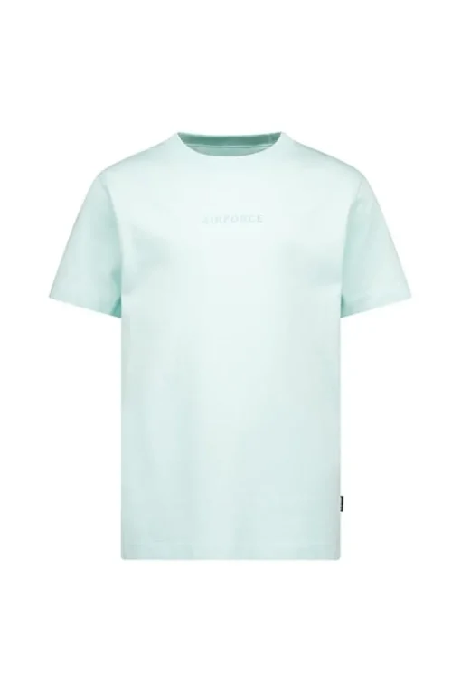 Airforce wording backprint T-shirt pastel blue