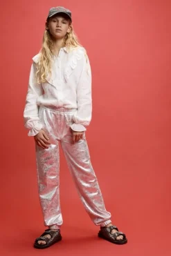 Alix metallic sweatpants zilver