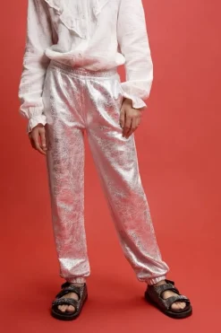 Alix metallic sweatpants zilver
