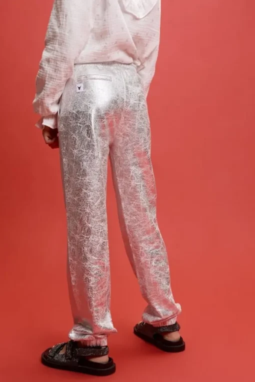Alix metallic sweatpants zilver