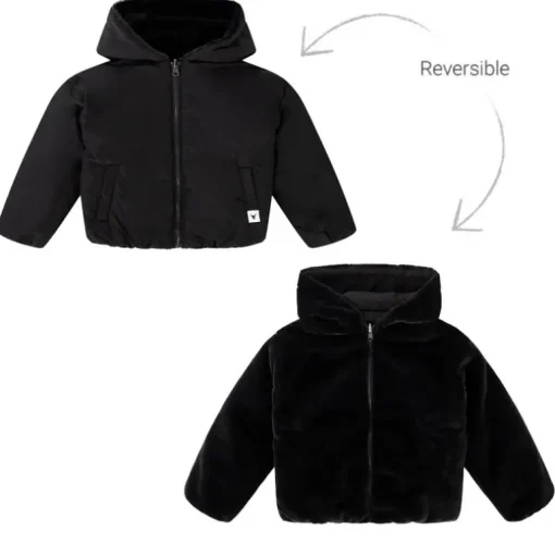 Alix reversible nylon/teddy jacket