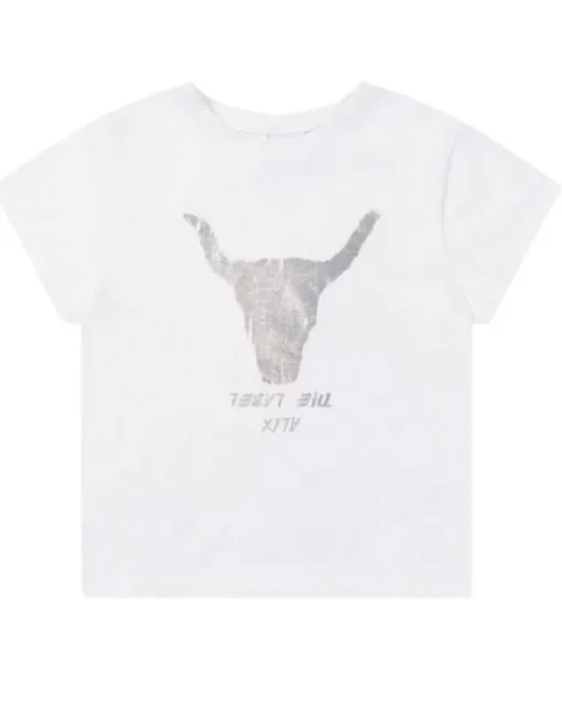 Alix silver bull-logo t-shirt