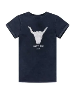 Alix silver bull-logo t-shirt jurk