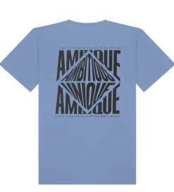 Ambique Dave backprint T-shirt light blue