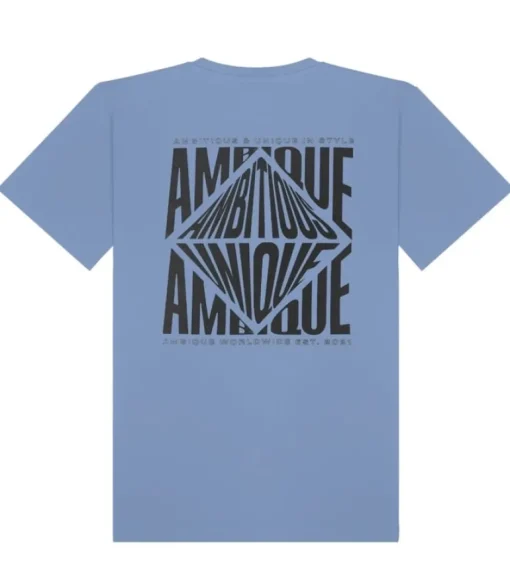Ambique Dave backprint T-shirt light blue