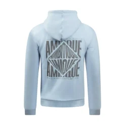 Ambique Sam backprint hoodie light blue