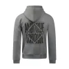 Ambique Sam backprint hoodie stone grey
