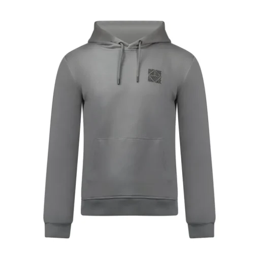 Ambique Sam backprint hoodie stone grey