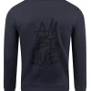 Ambique Wesly backprint sweater navy