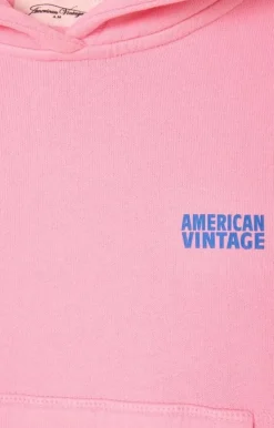 American Vintage hoodie Izubird roze