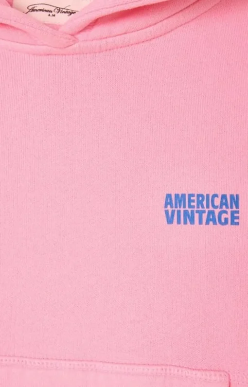 American Vintage hoodie Izubird roze