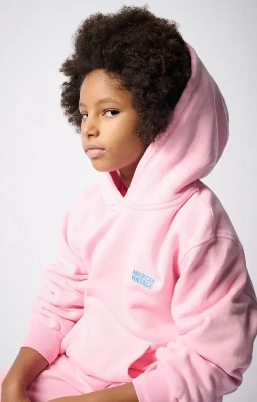 American Vintage hoodie Izubird roze