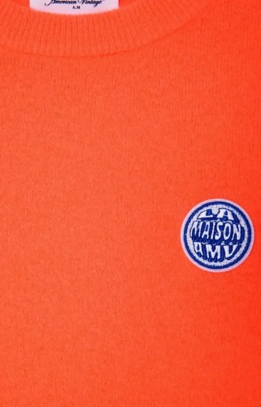 American Vintage trui Raxow feu fluo