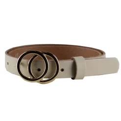 APIC meisjes riem gouden gesp – cream