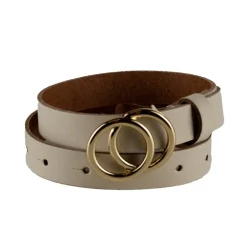 APIC meisjes riem gouden gesp – cream