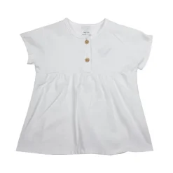 Babidu uitlopend T-shirt met knoopjes