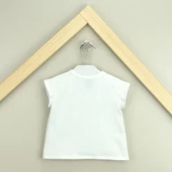 Babidu uitlopend T-shirt met knoopjes