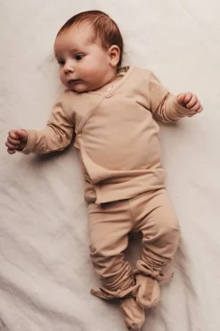 Baje baby overslag T-shirt salmon