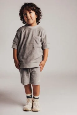 Baje badstof short grey