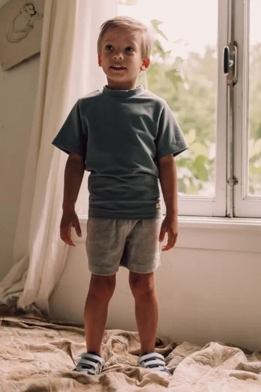 Baje badstof short grey