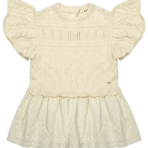 Baje Estela gecombineerde jurk creme