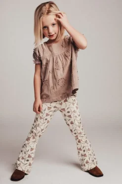 Baje flared broek flower