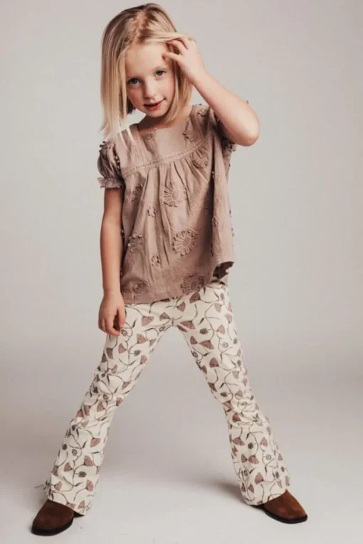 Baje flared broek flower