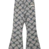 Baje flared broek print blue steel