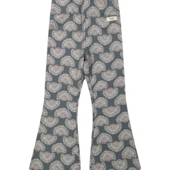 Baje flared broek print blue steel