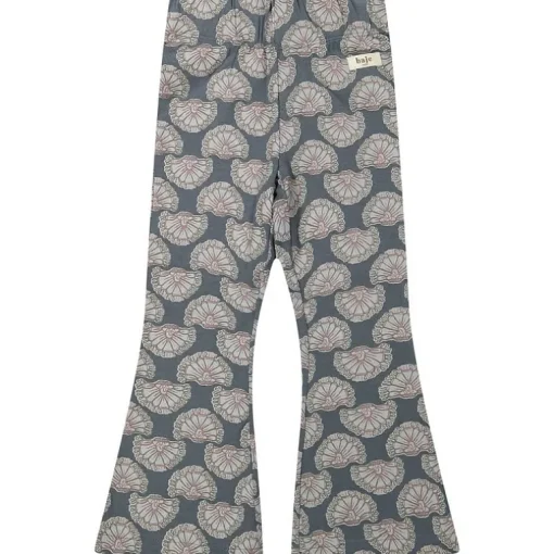 Baje flared broek print blue steel