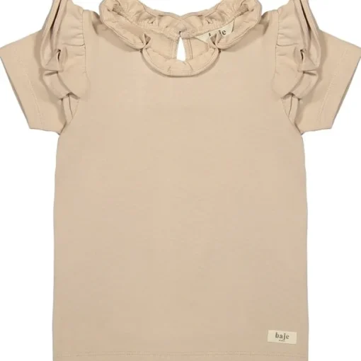 Baje ruffle T-shirt rose