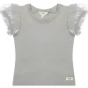 Baje T-shirt met tulle mouwen rose