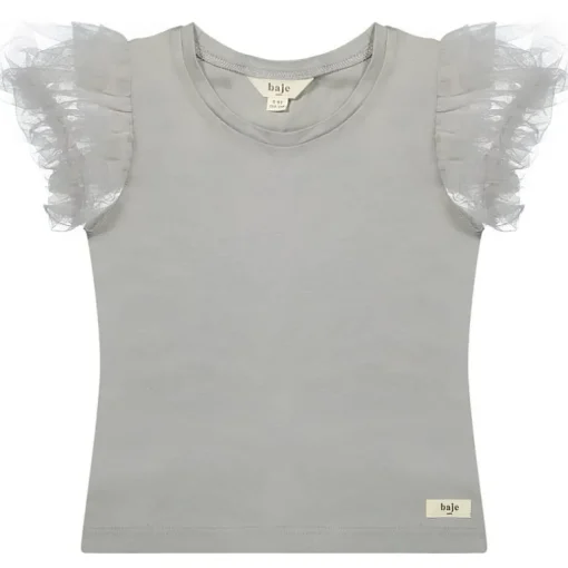 Baje T-shirt met tulle mouwen rose