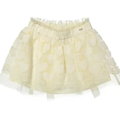 Baje tulle hartjes rok creme