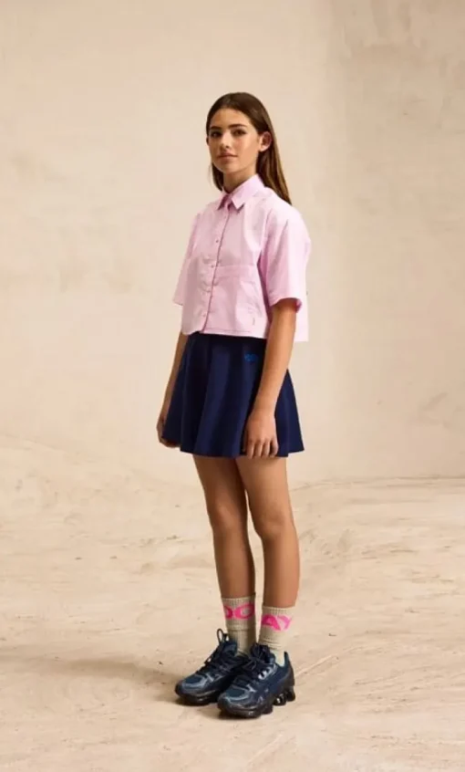 Bellerose cropped blouse cotton candy
