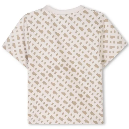 Boss baby all-over logo T-shirt beige