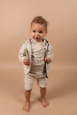 Boss baby all-over logo T-shirt beige