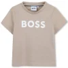 Boss baby logo T-shirt beige