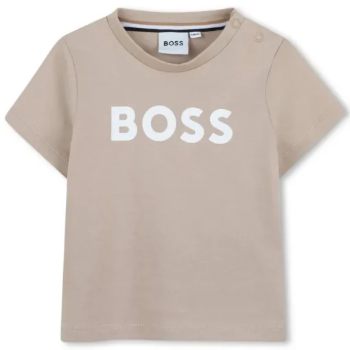 Boss baby logo T-shirt beige