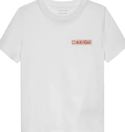 Calvin Klein Jeans Wit T-shirt met Vintage Logo
