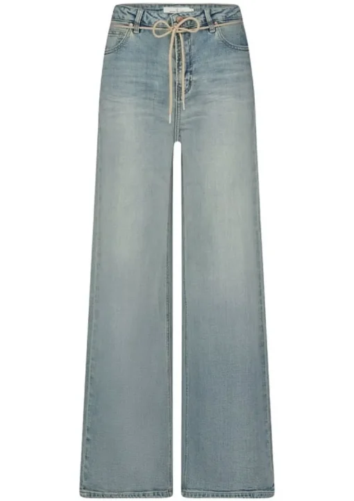 Circle of Trust wide-leg jeans met strikceintuur