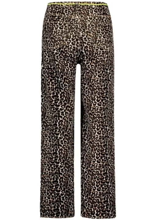 Circle of Trust wide-leg leopard jeans met strikceintuur