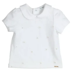 Gymp baby T-shirt kraagje en bloemen