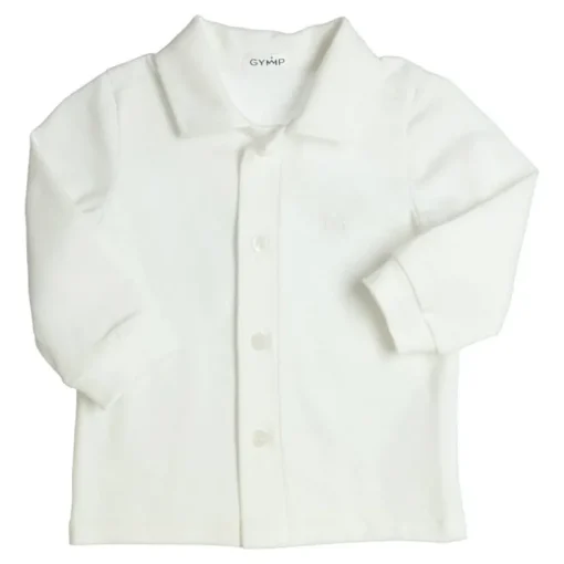 Gymp jersey overhemd off white