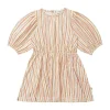 House of Jamie balloon dress gold stripes