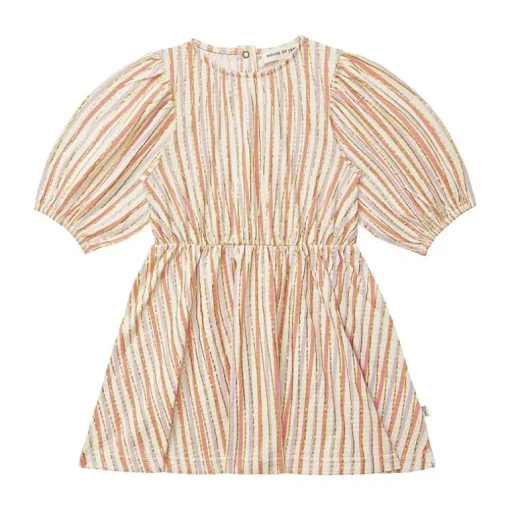 House of Jamie balloon dress gold stripes