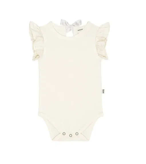 House of Jamie ruffled bodsysuit cream
