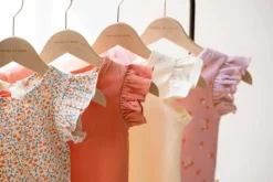 House of Jamie ruffled bodsysuit peach